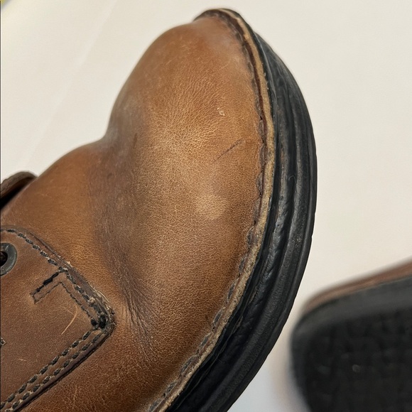 BIRKENSTOCKS BROWN LEATHER VINTAGE OXFORD SHOES - Picture 13 of 16